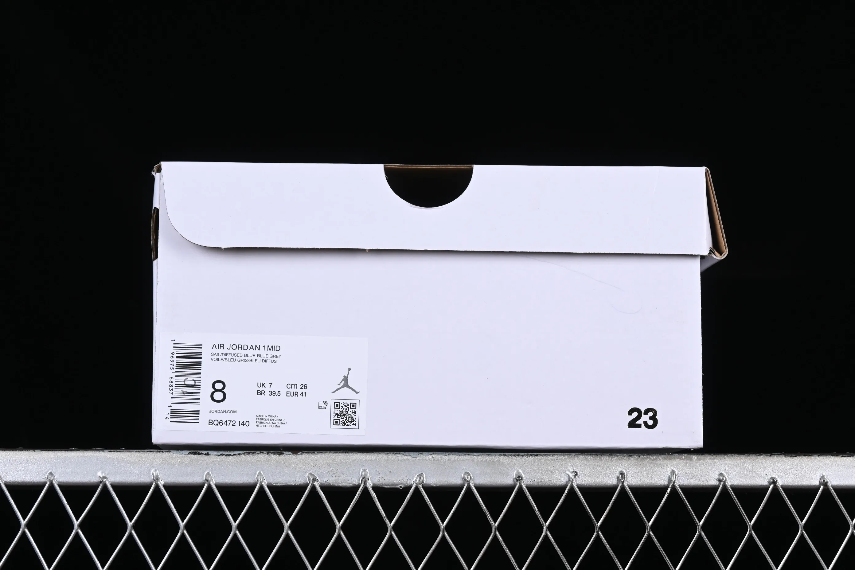All categories Air Jordan Jordan series basketball shoes Air Jordan 1 Mid Air Jordan 1 Mid AJ1 Joe 1 white and blue Chinese culture and leisure sneakers BQ6472-140